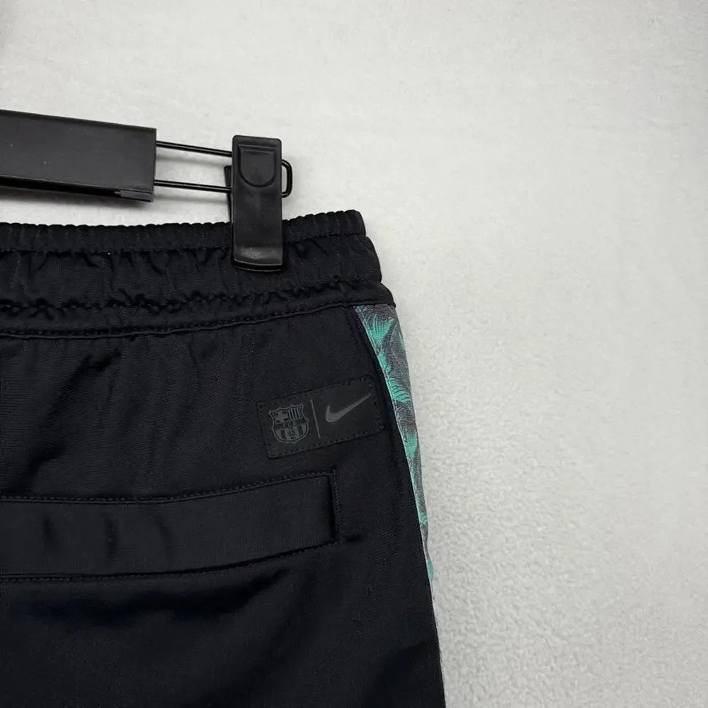 Nike Barcelona Track Pants men's Small Black Tropical Floral Soccer Training Kit